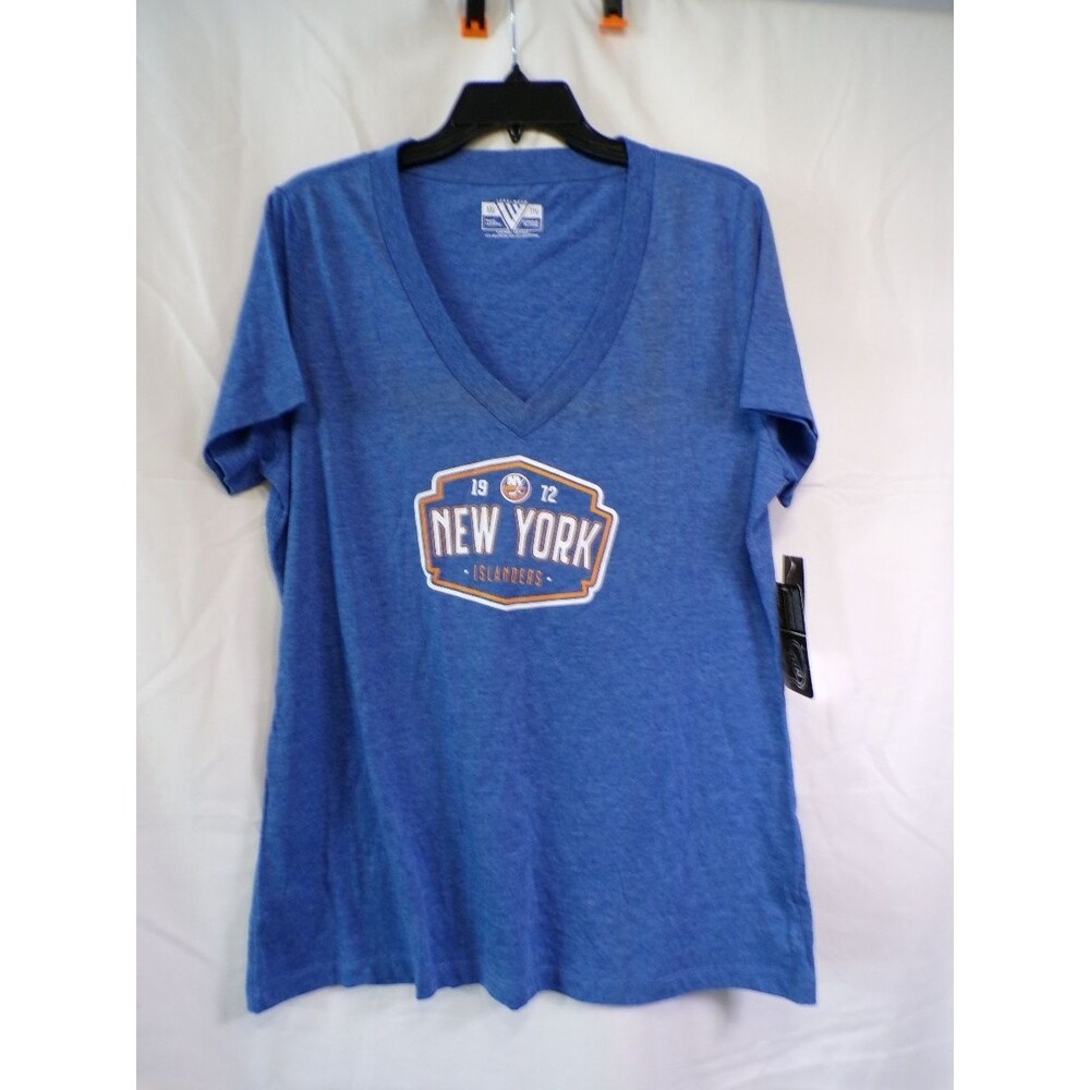 Levelwear New York Islanders Women's V Neck T Shirt Blue 2XL